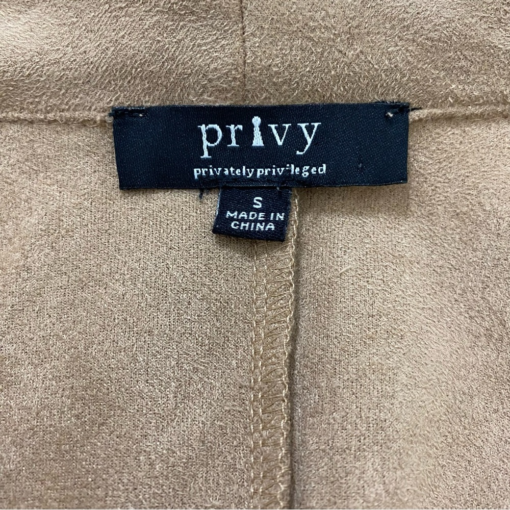 PRIVY Tan Faux Suede Women's Jacket - Picture 5 of 5